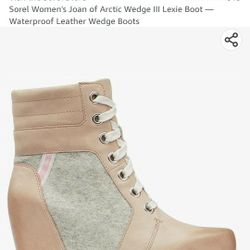 Sorel Women's Girl's Joan of Arctic Wedge III Lexie Boot Size 7.5