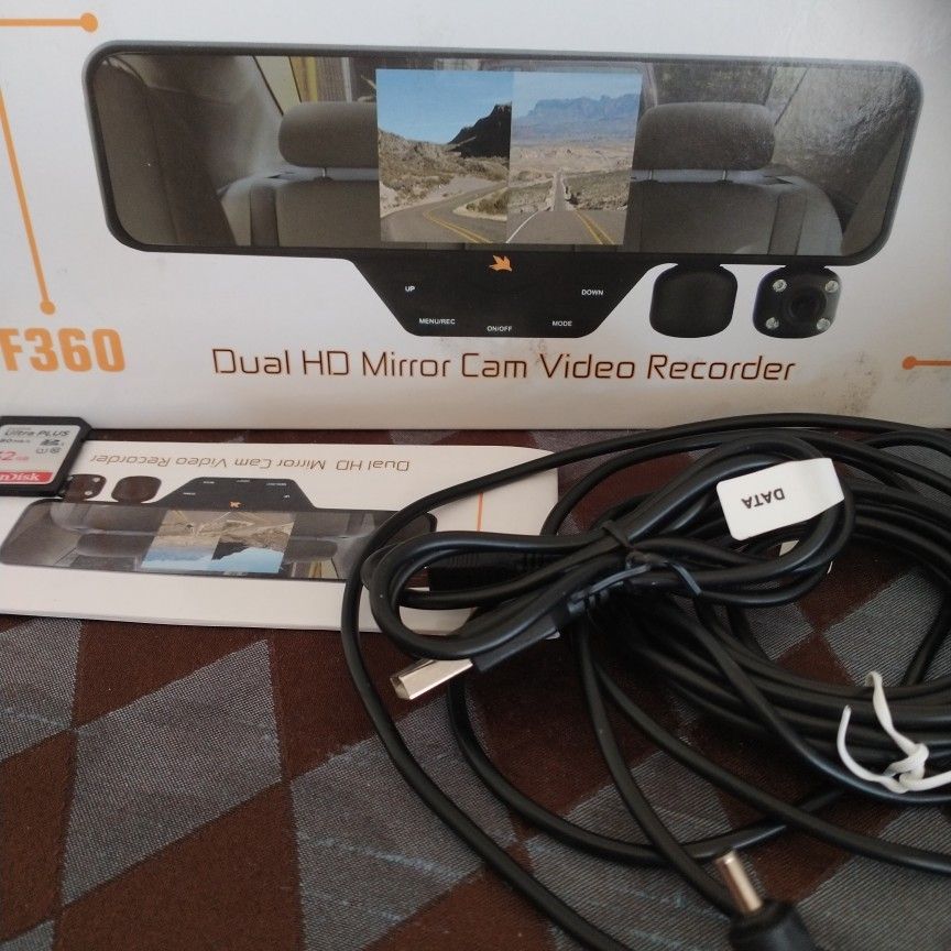 f360 dual hd mirror cam video recorder