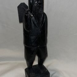 Hand carved Wooden Chinese Farmer Statue