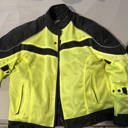 BiLT Hi-Vis Motorcycle Jacket Size Large