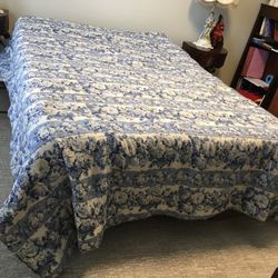 Comforter/blanket, blue and white floral ( free delivery)