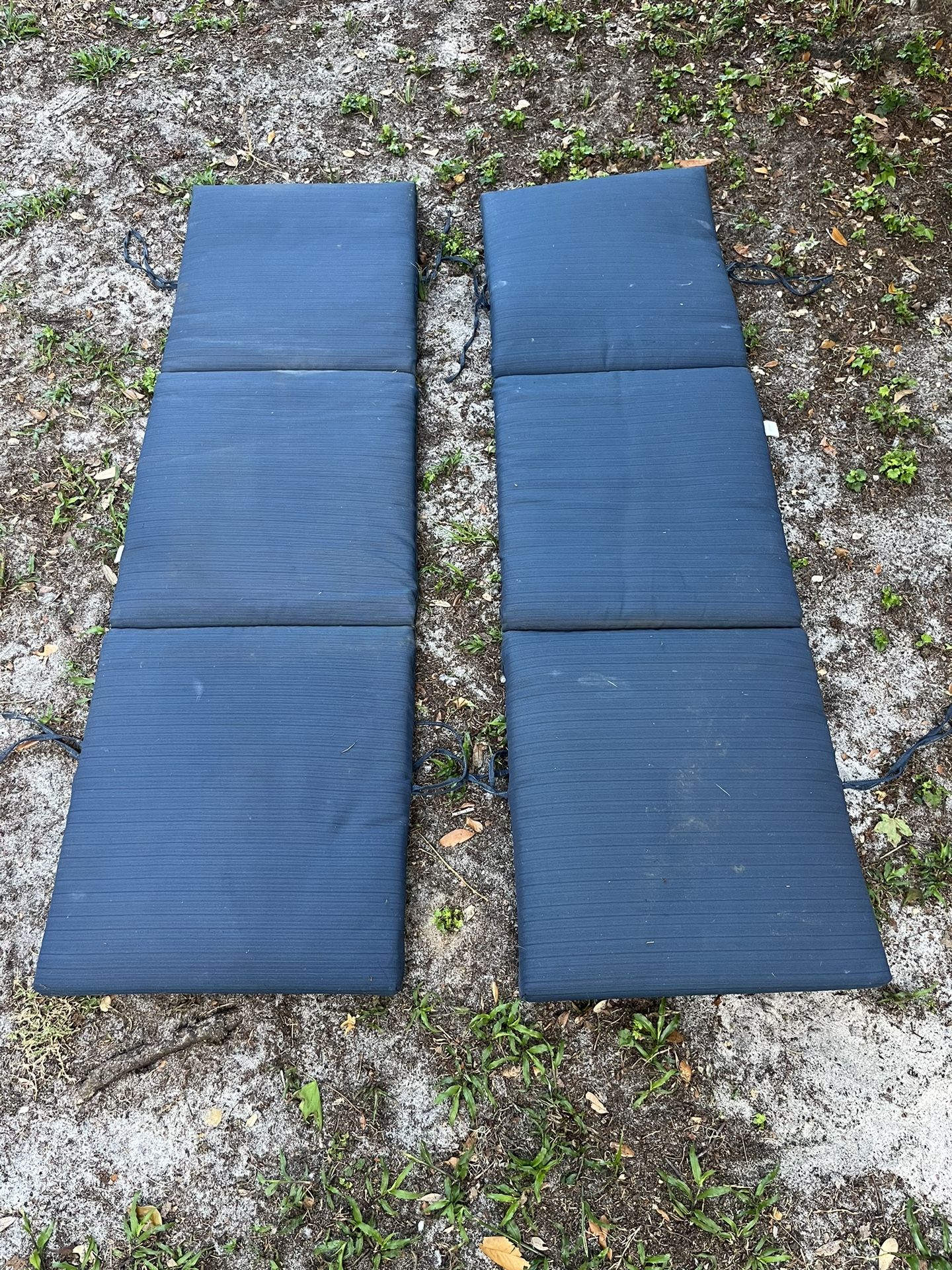 Target threshold navy blue long lounge chair cushions. set of 2 .  $15. For both. 