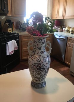 Faux Flowers in Vase