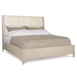 Axiom Linear Grey Queen Panel Bed