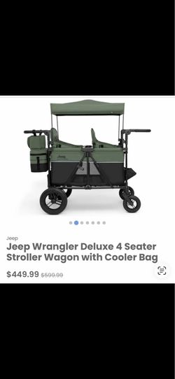 Jeep Wrangler Deluxe 4 Seater Wagon/ Stroller/ Jeep/ Wagon/ Travel/ Sports/ Beach/ New