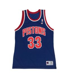 Vintage Champion Detroit Pistons Grant Hill Jersey Mens Medium M 44 Blue NBA 90s