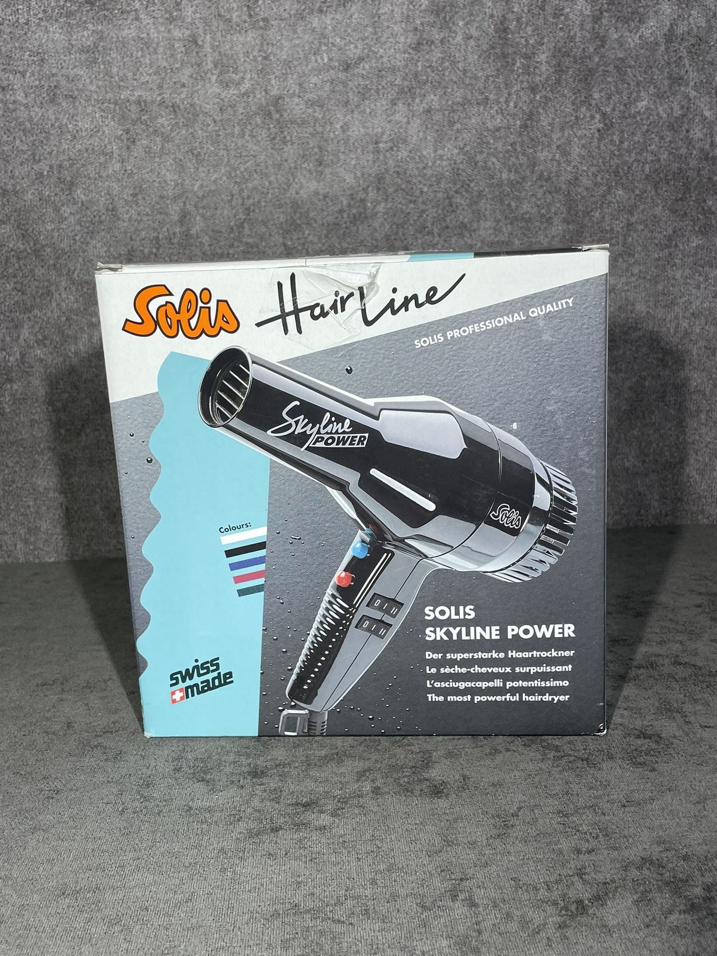 Solis Hair Line Professional Hair Blow Dryer Skyline Power Type 407 Tested Works