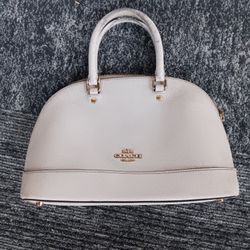 Coach Sierra Satchel Off White Leather Handbag Purse