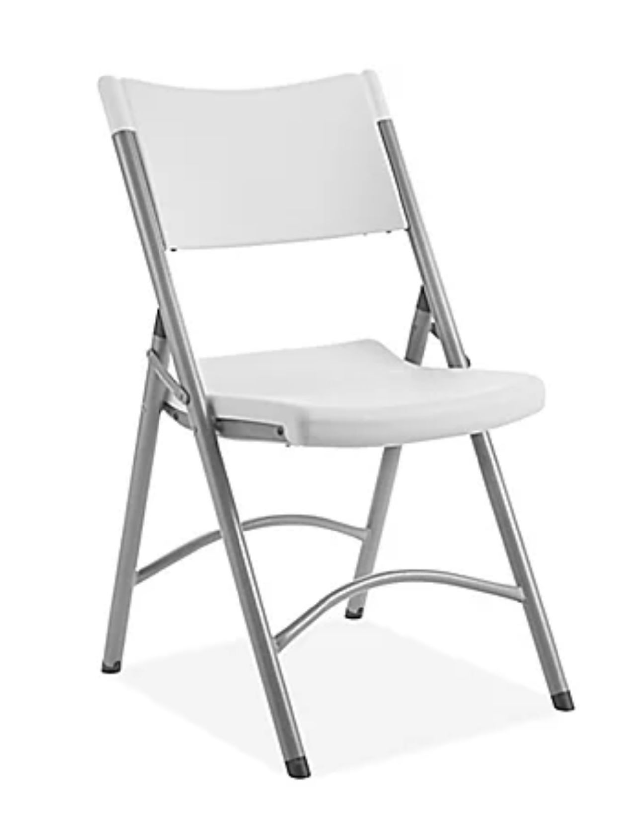 White Used Uline Foldable Chairs.  Over 40 Chairs Total.  Some New, Most Used. 
