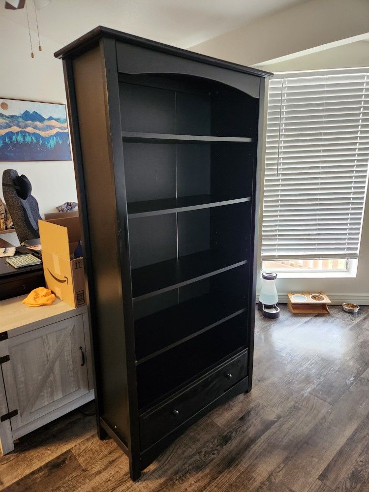 Large Black, Wooden Bookcase/Bookshelf for Sale in Mesa, AZ OfferUp