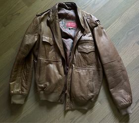 Cortifiel Brown Leather Jacket - Size 46