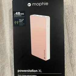 Mophie Powerstation XL, Dual Portable Charger, 10,000 mAh External Battery, Rose Gold