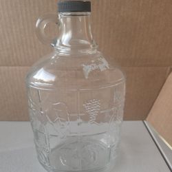 Vintage Half Gallon Wine Clear Jug