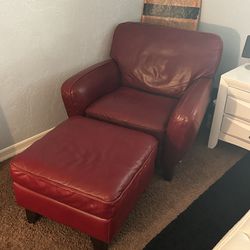 Leather Chair/ Ottoman And 6’ Mirror $200