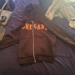 Rhinestone Hoodie Medium