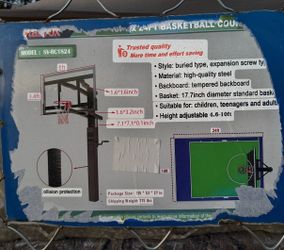 Basketball court system 18 ft x 24ft - new in box