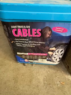 Snow chains for truck tires