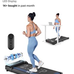 THERUN Walking Pad Treadmill Under Desk, Portable Mini Treadmill for Home/Office, Walking Pad Machine with 2.5HP and 265 lbs Weight Capacity Remote Co
