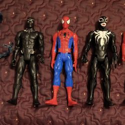 Marvel Avengers Etc 12 Inch Action Figures. Lot Of 5