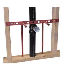 New Holdrite 20 in. Flat Copper-Bonded Bracket for 1/2 in. Pipe (50-Pack) Shower Plumbing