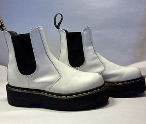 White platform doc martians