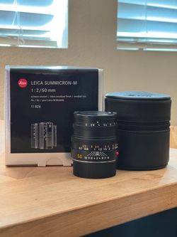 Leica Summicron-M 50mm f/2 Black Anodized Lens