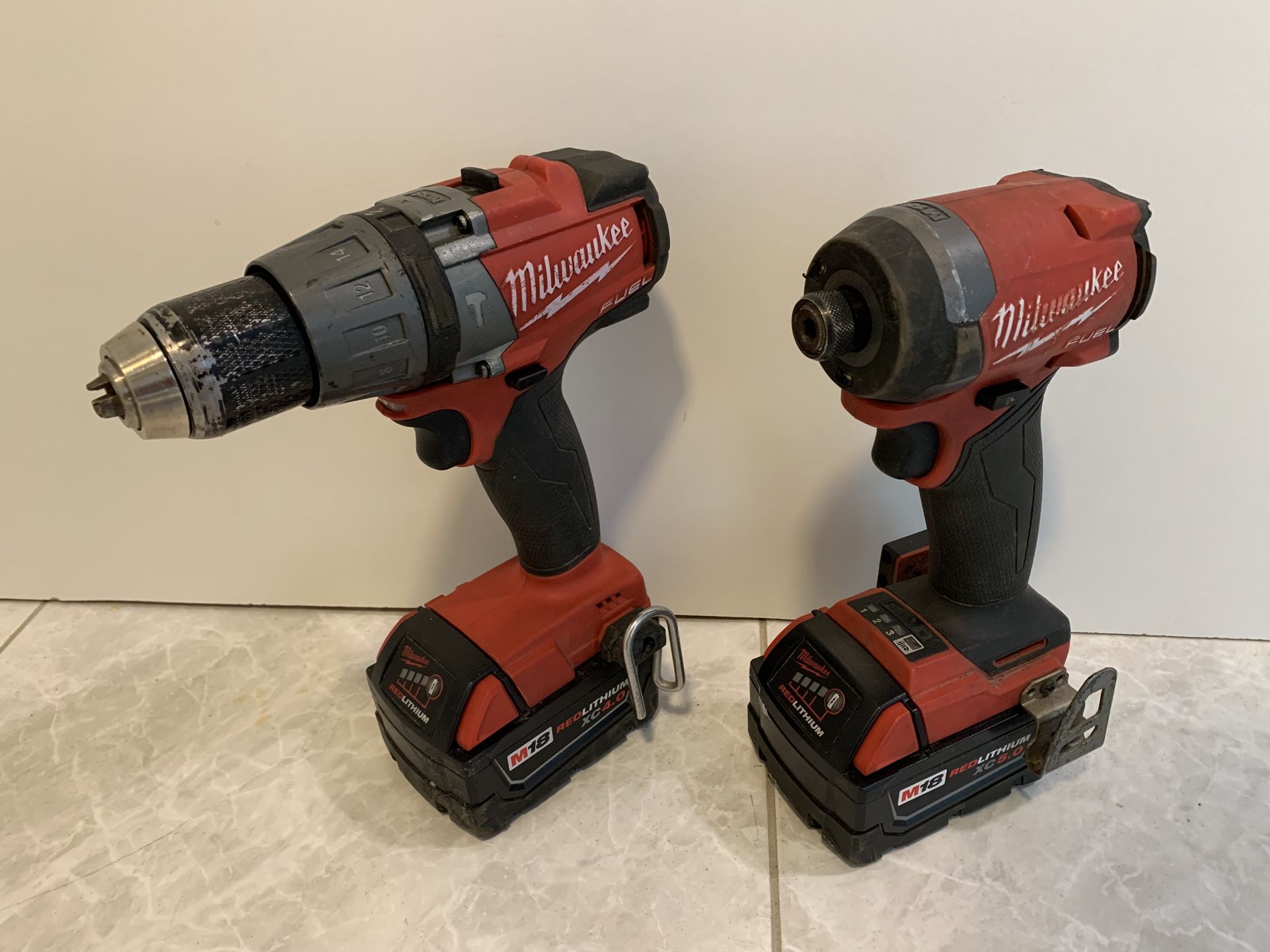 Milwaukee 2953-20 2704-20 M18 FUEL 18V Lithium-Ion Brushless Cordless Hammer Drill and Impact Driver Combo Kit (2-Tool) with 2 Batteries