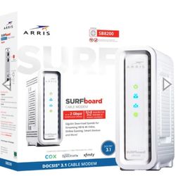 ARRIS (SB8200) - Cable Modem - Fast DOCSIS 3.1, Approved for Comcast Xfinity, Cox, Charter Spectrum, & more | 1 Gbps Max Internet Speed, 4 OFDM Channe