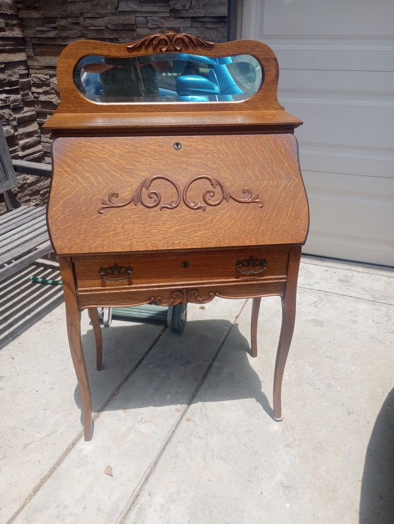 ANTIQUE SOLID OAK DROP LID DESK Available NOW!