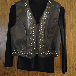 Western Show Shirt And Vest Size Small
