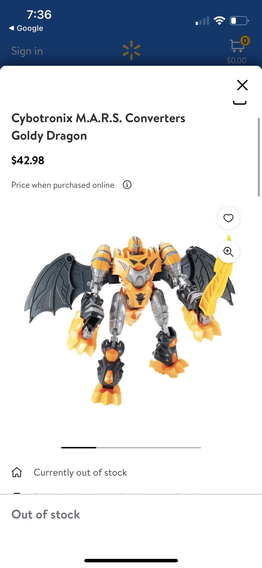 Cybotronix M.A.R.S. Converters GOLDY DRAGON Action Figure