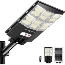 32000LM Solar Street Lights Outdoor Waterproof, 6500K 3500W Wide Angle LED Flood Light IP66 Dusk to Dawn Solar with Motion Sensor and Remote Control