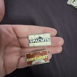 Disney Ride License Plate Pins! 2 Out Of 4.