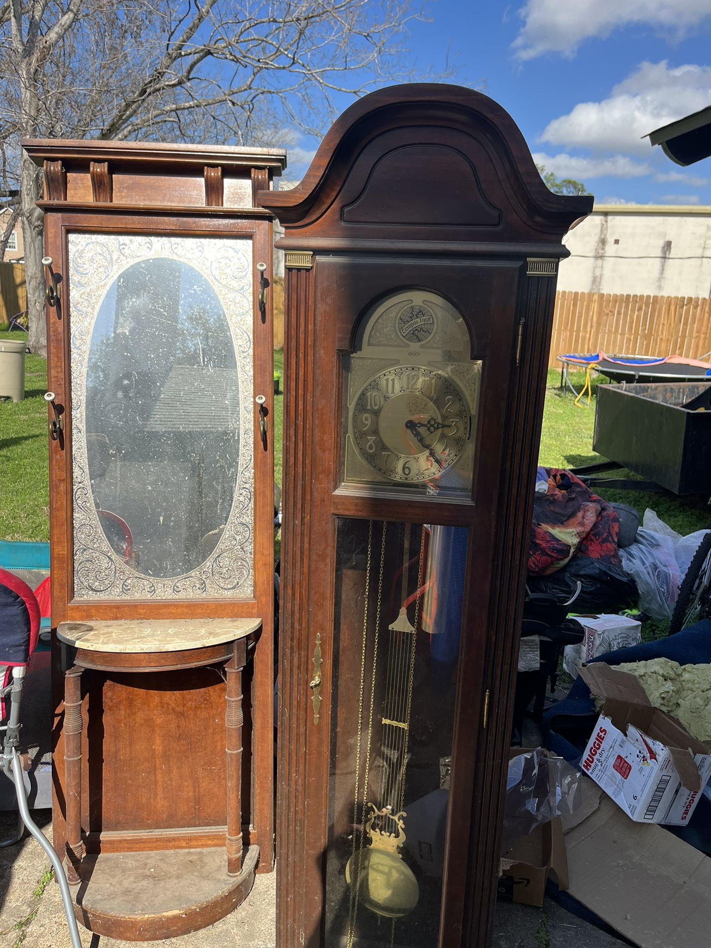 Antique Granddaddy Clock 