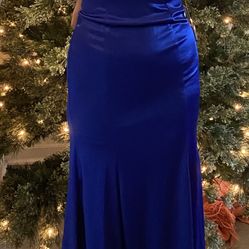 Royal Blue Christmas Gown Size 7