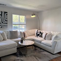Modular couch white - 8 seats 