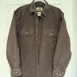 Men’s Long Sleeve Shirt Cotton Heavyweight Size L