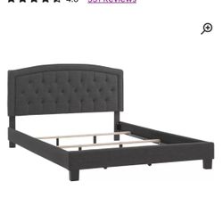 Queen Bed Frame -Grey Stylish 