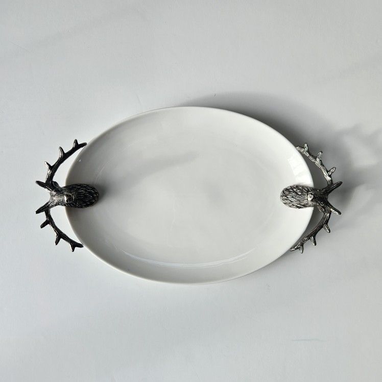 Pier 1 Imports Deer Stag Holiday Serving Plater