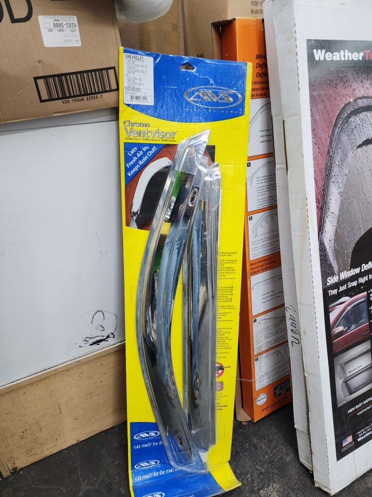 Chrome Window Visors For Crew Cab Chevy/GMC trucks