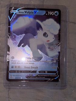 Alolan vulpix V Pokemon card