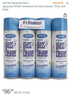 *NEW* Case * Sealed box  Sprayway glass cleaner Resistant cleaning action, without ammonia. The foaming action adheres and dries quickly without resid