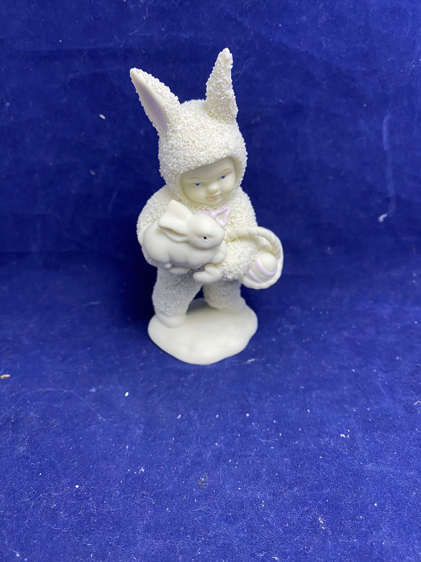 Dept 56 Snowbabies Easter Baby With Bunny Figurine
