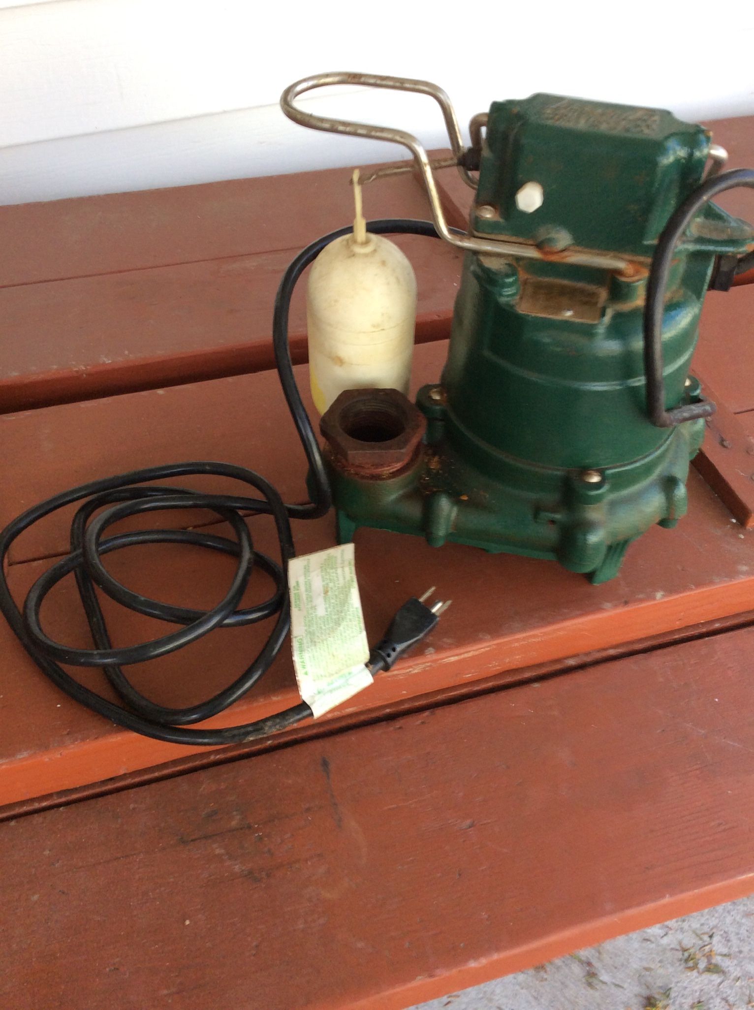 Zoeller 1/3 HP Water sump Pump