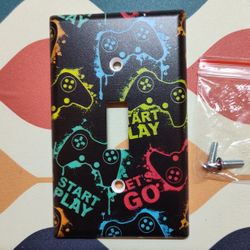 Video Game Light Switch Cover Plate For Kids Room Game Room 