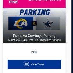 Rams vs. Cowboys Pink Zone Parking 