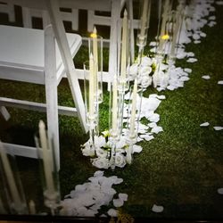 Lit Candle Center Pieces For Wedding