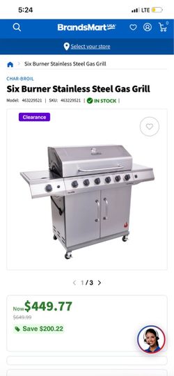 Char-Broil Six Burner Stainless Steel Gas Grill