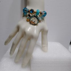 18k Oro Laminado Brazalete Decara De Pato Donald 
