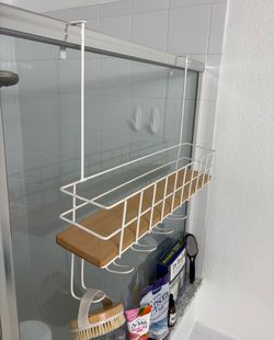 Bathroom organizer, set shelves storage hanger NEW $50